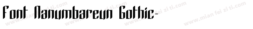Font Nanumbareun Gothic字体转换
